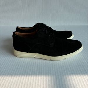 Stylish‎ Black Suede Oxford Shoes with Contrast White Sole Casual Dress